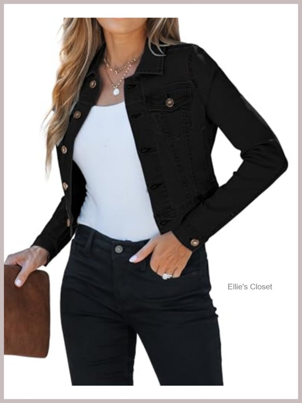 Women's Cropped Denim Jacket Lightweight Stretchy Short Jean Shacket with